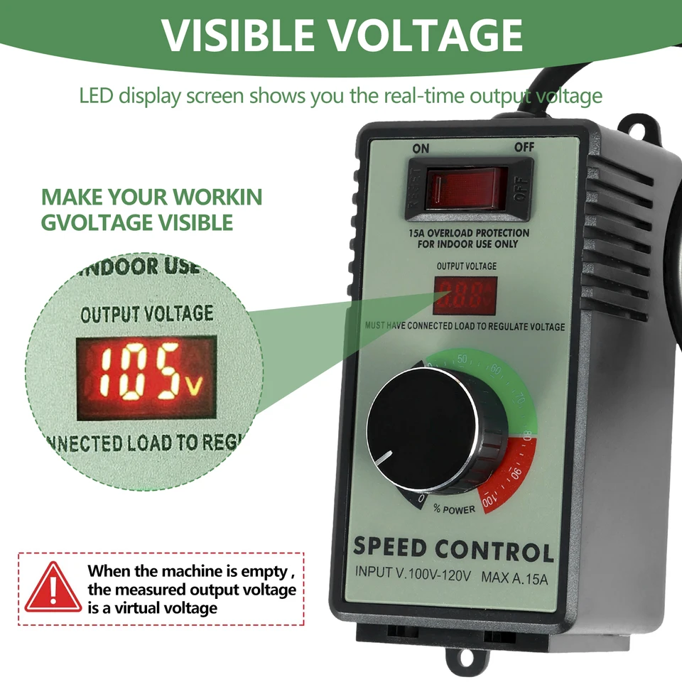 出力保護スイッチ付きacモータースピードコントローラー、モーター