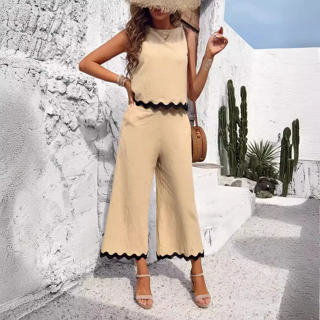 Summer Green Shirt Top Pants 2 Piece Set Fashion Casual Suit New 2024 Female Elegant Office Sweet Sets Women's Clothing Solid