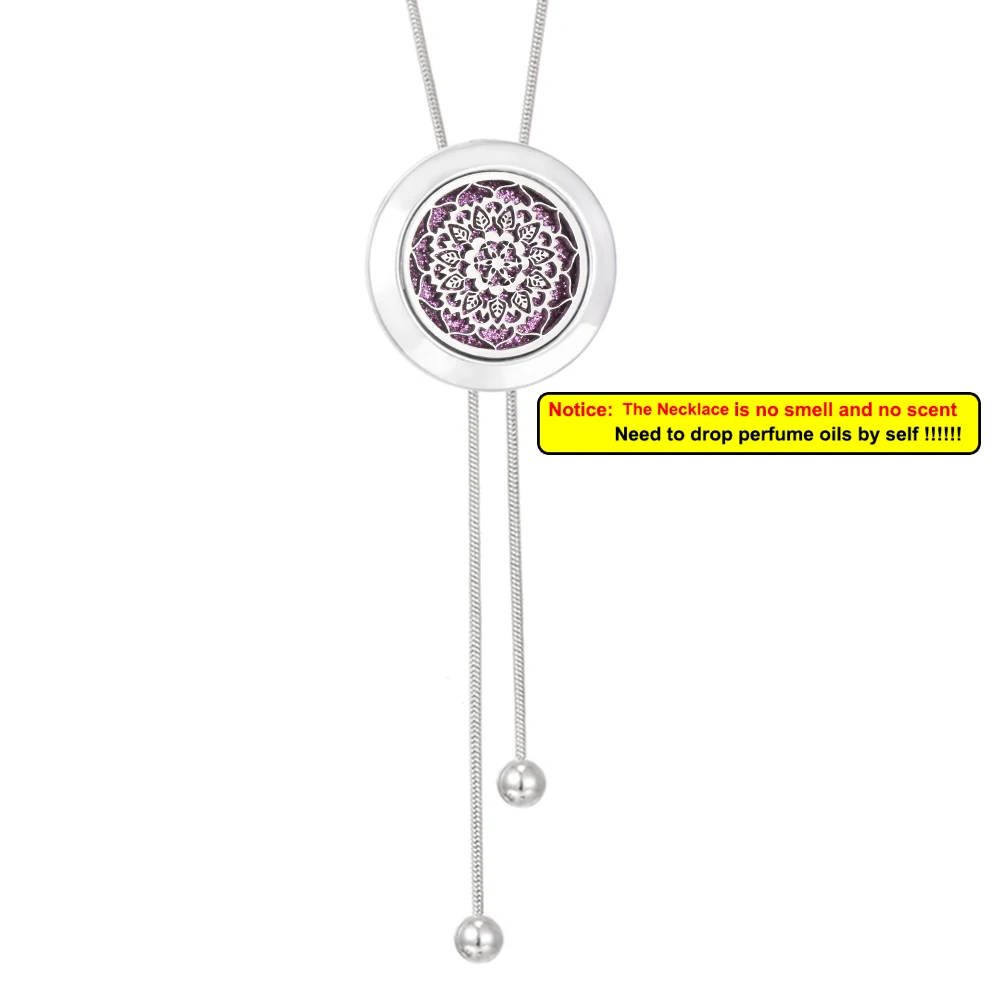 Elegant Long Tassel Aromatherapy Necklace with Essential Oil Diffuser Pendant