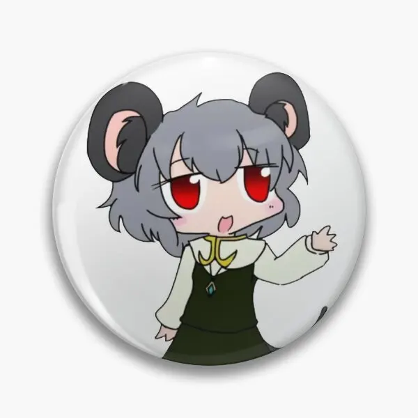 Nazrin Nyn Touhou Nazrin Funny Mouse Soft Button Pin Metal Women