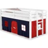 Jasper Twin Junior Loft Bed with Playhouse Tent Storage Features Durable Polyester Frame Ideal Kids Bedroom Space Saving 2