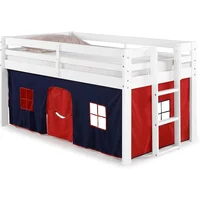 Jasper Twin Junior Loft Bed with Playhouse Tent Storage Features Durable Polyester Frame Ideal Kids Bedroom Space Saving 2