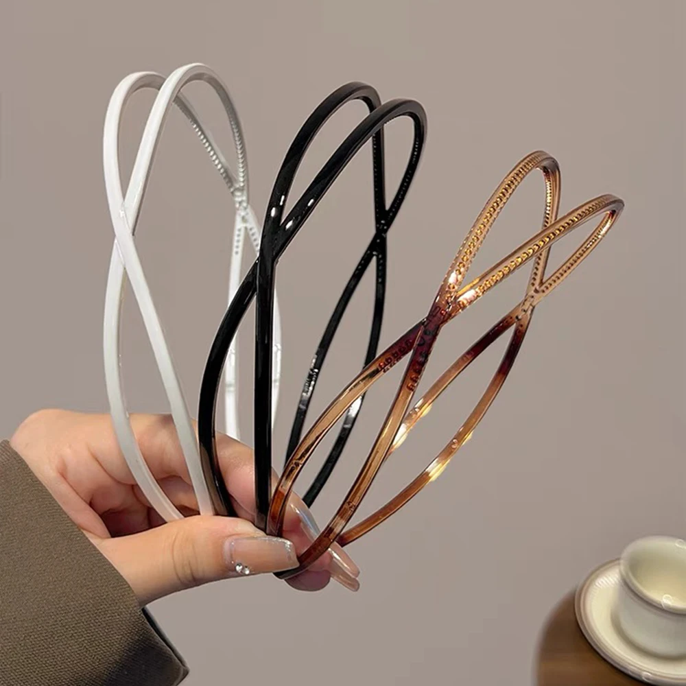 البيضاوي عقال مطاطا الشعر الأطواق النساء غسل الوجه عدم الانزلاق عصابات رباط شعر الفتيات الأزياء الكورية أغطية الرأس القهوة الملحقات