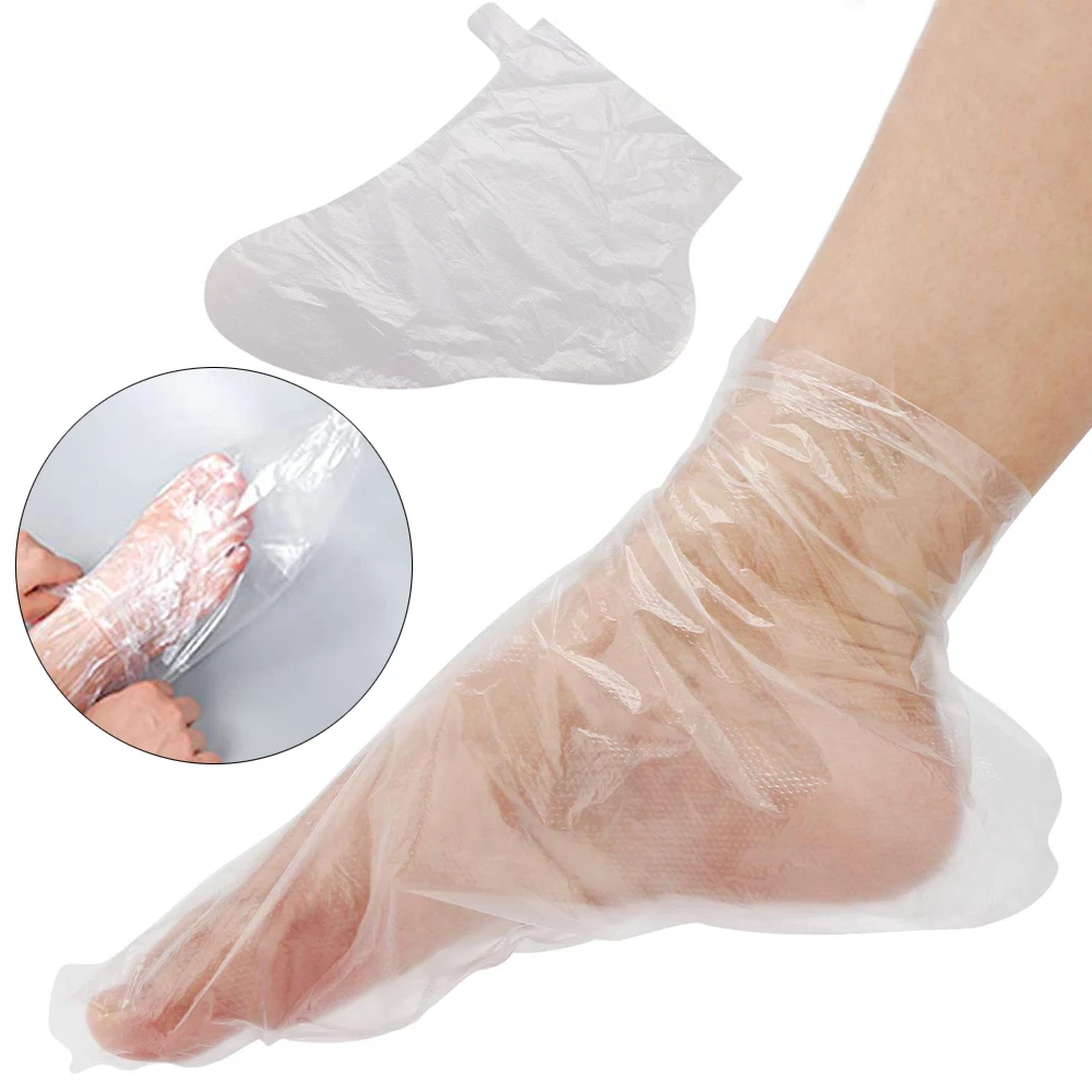 100Pcs Transparent Disposable Foot Bags Detox Plastic SPA Covers Dead