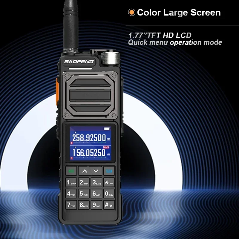Baofeng Uv25Pro M Ham Radio High Powerful Tactical Walkie Talkie 50Km Full-Band Type-C 999Channel Two Way Radio 4