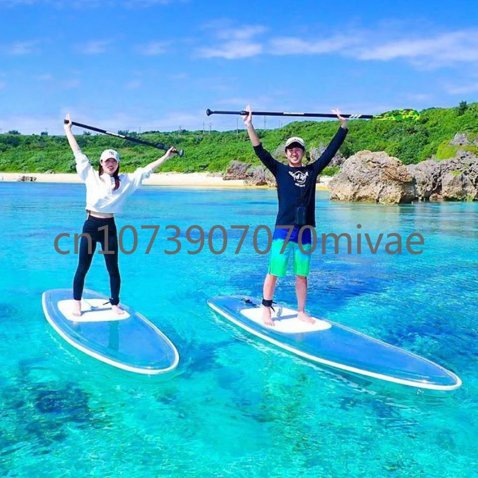 

water play funny strong CE certificate clear sup crystal see through Plastic Crystal see through Transparent SUP
