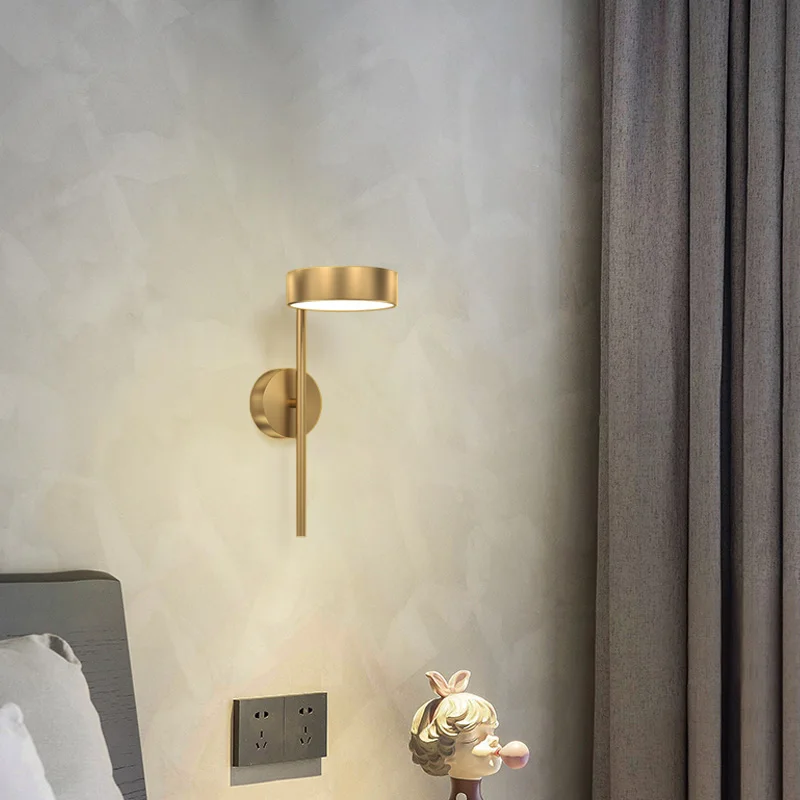 

YUNYI Nordic Creative Luxury Modern Indoor Decor Home Hotel Bedroom Living Room Round Led Brass Wall Lamp