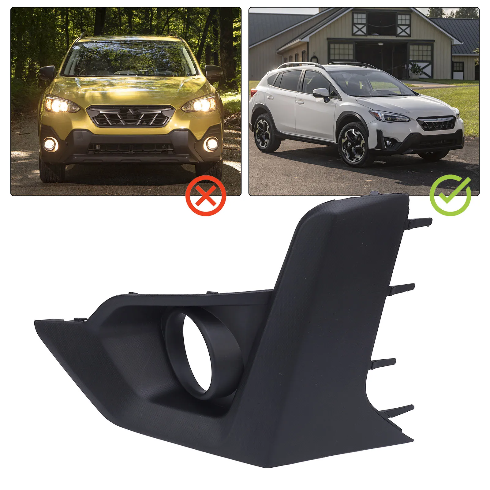 Front Bumper Fog Light Grille Exterior Decor Foglamp Trim  High Strength for Crosstrek 2021-2023 Second Generation Facelift