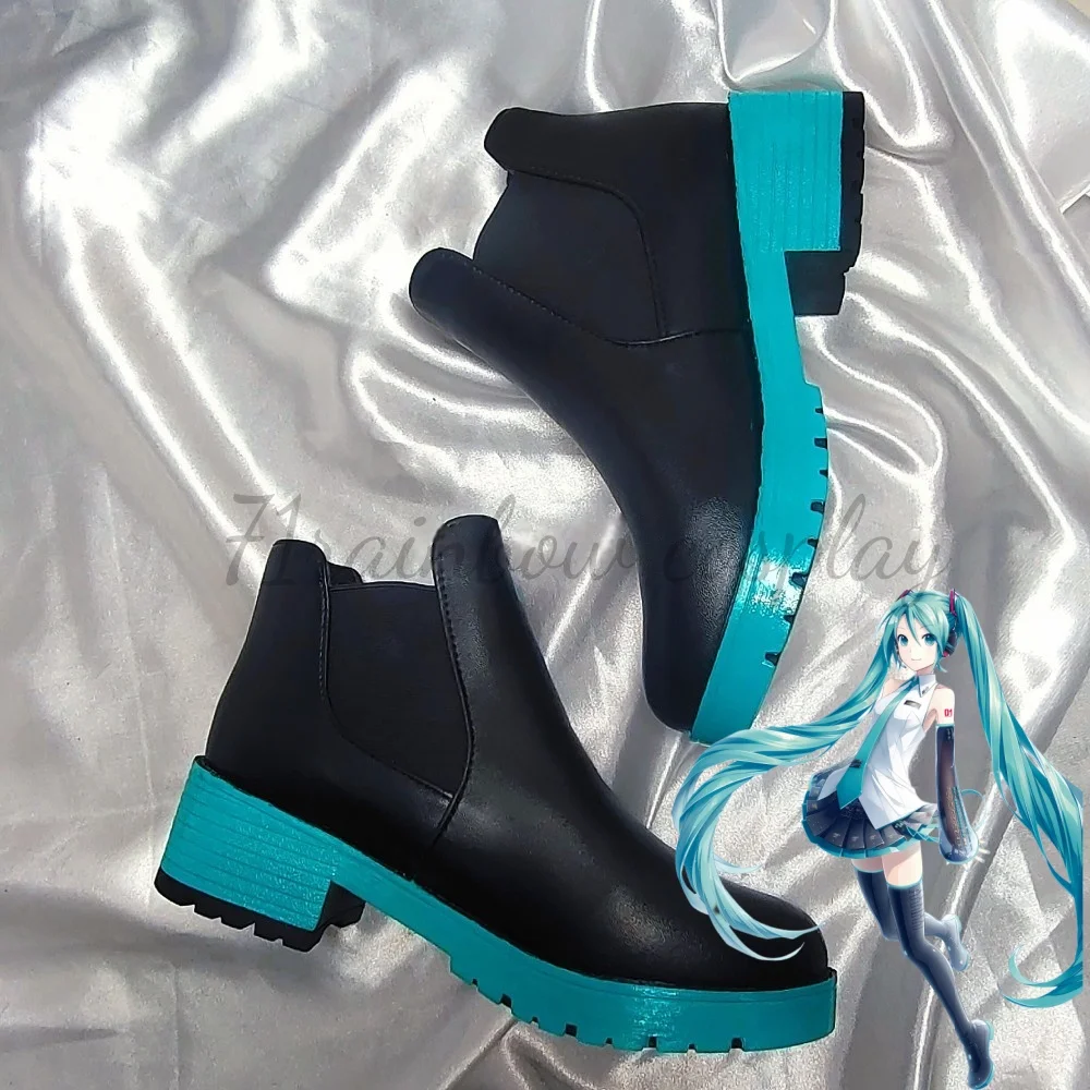 Cosplay Shoes Fur Boots Anime Mikku JK Formula Cosplay Shoes Miku Cosplay Boots