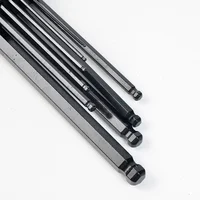 Hexagon Wrench Batch Set Bright Black Spherical Extended/Medium Long Hexagon Wrench 9-piece General Combination 2