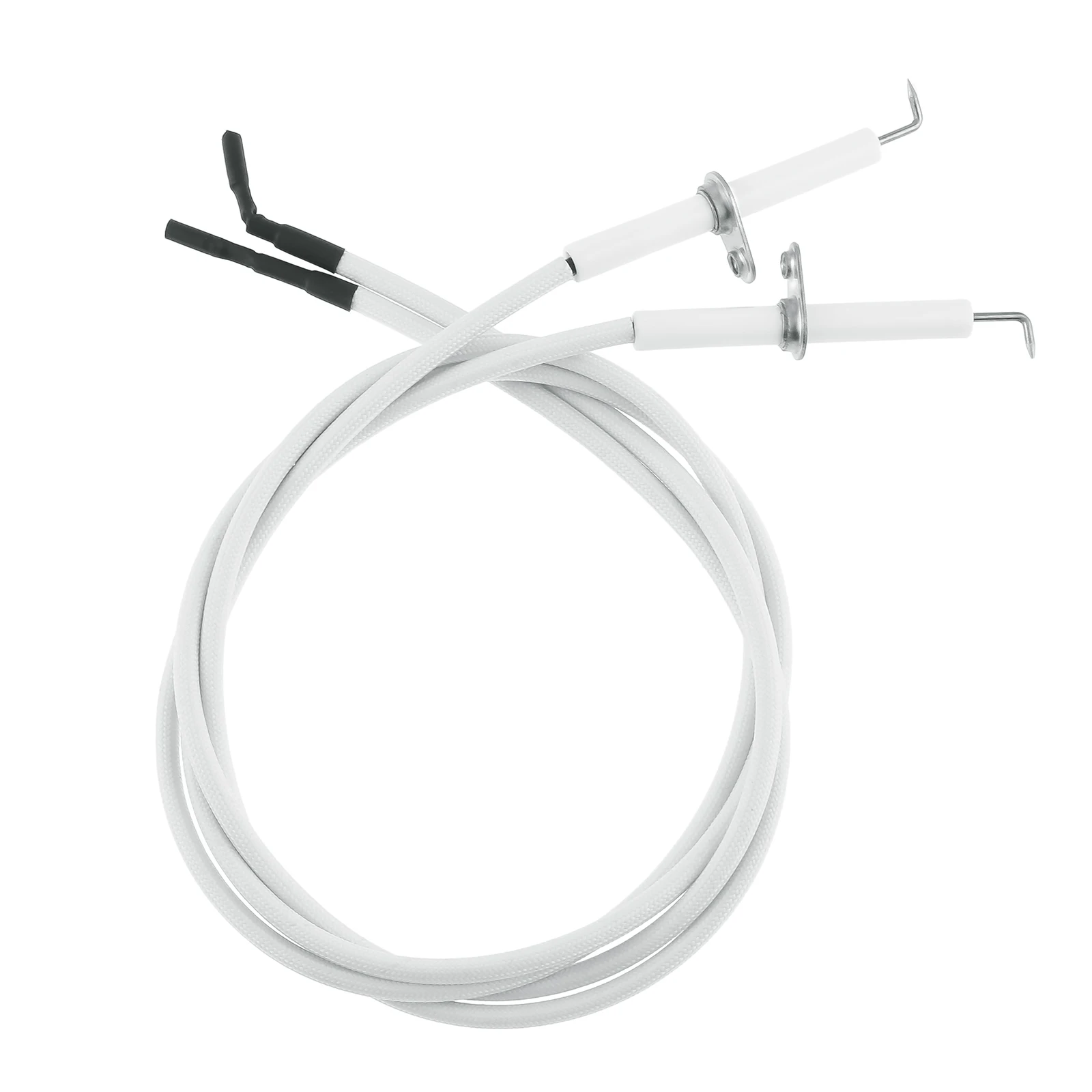 Ceramic Igniter Electrode w/700 mm Ignition Spark Plug Wire Used Push Button Piezo Igniter for Gas Grill /Fire Pit/Fireplace 2Pc