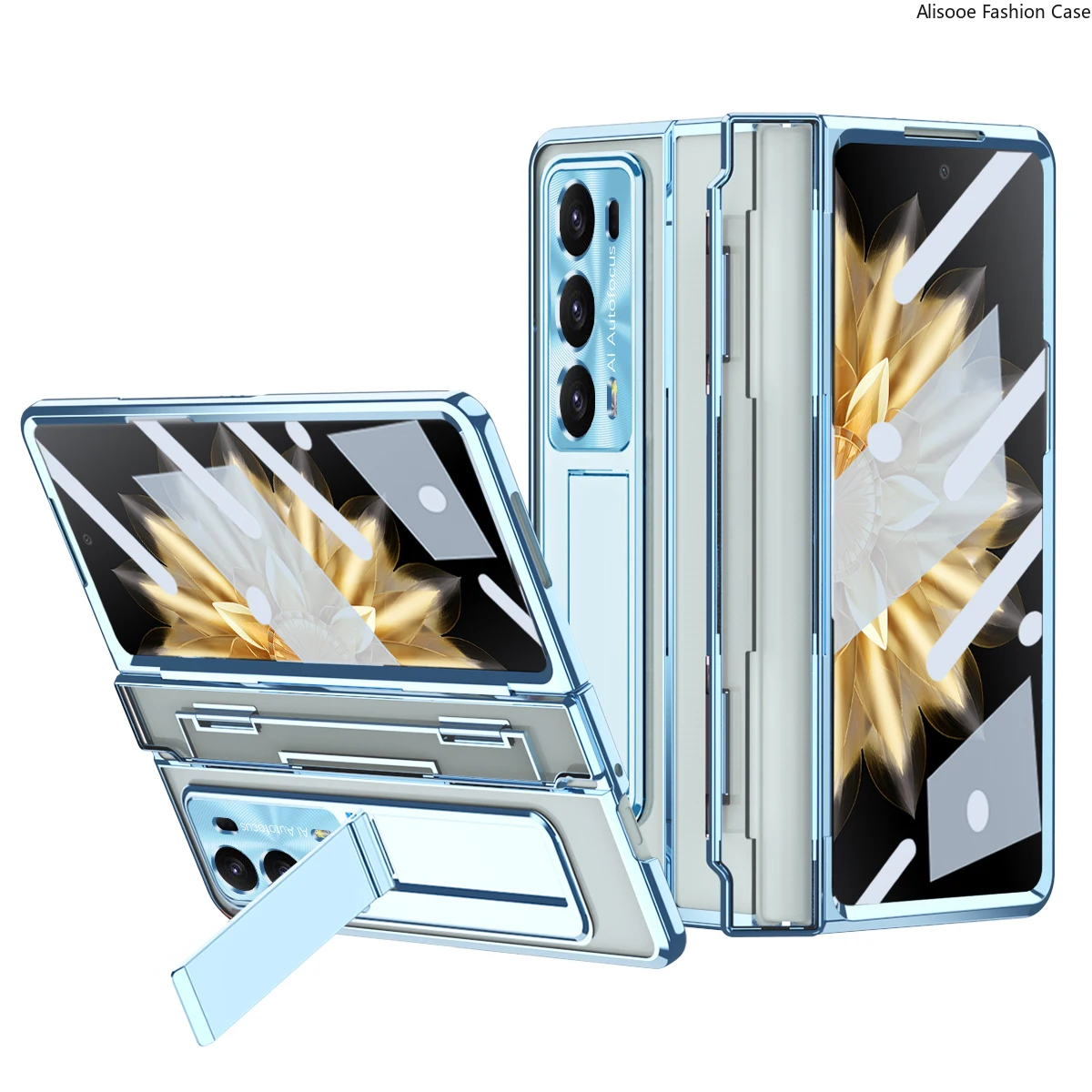 Custodia Con Cerniera Magnetica ZORSOME Per Honor Magic V2, Trasparente Con Cavalletto - 6