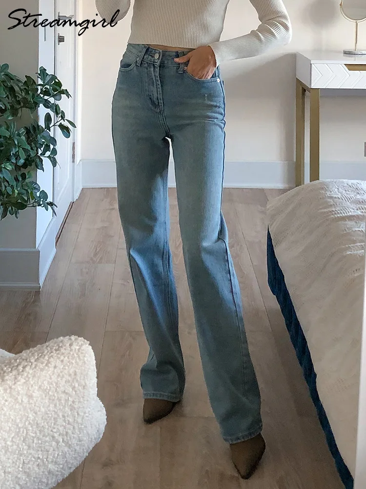 Pantalones Jeans Vaqueros Cecil Para Mujer - Corte Recto Y Vuelta - Lavado Claro Y Cómodos 5 Bolsillos Prácticos