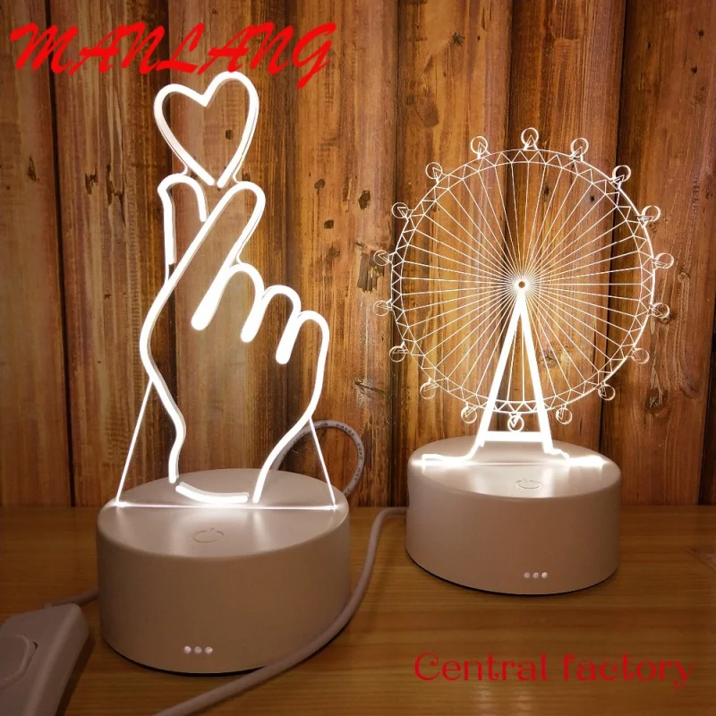 

Custom 3D Night Light Lamp LOVE Heart Valentine's Day Gift for Lover