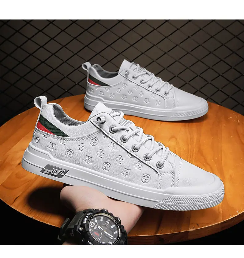 Männer Leder Schuhe Designer Turnschuhe Mann Männlichen Mode Tennis Schuhe Luxus Marke Skateboard Casual Vulkanisieren Schuhe für Männer_voghion.com