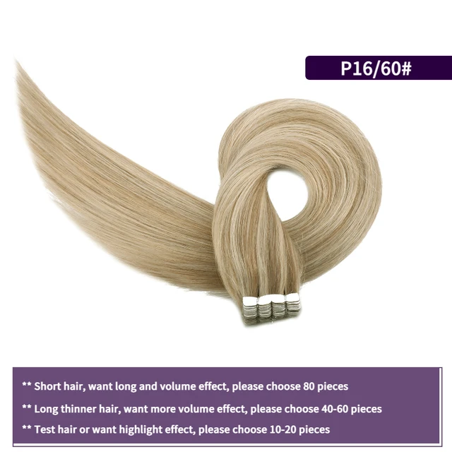 MW Mini Tape In Human Hair Extensions Natural Straight Hair Machine Remy Invisible Skin Weft Adhesive Glue On Hair 12