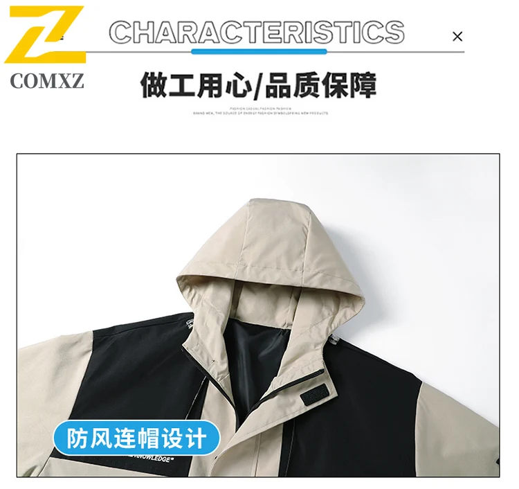 EiAO Jacket Japanese Style Lightweight  Windproof Waterproof Breathable Outdoor Coat for Hiking Camping Fishing Urban Aesthetic