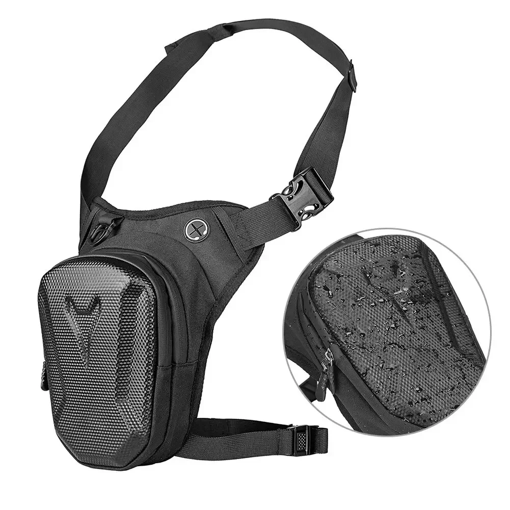 Borsa laterale per gamba da moto EVA guscio rigido marsupi casual da esterno borsa per cellulare per moto marsupio per anca - immagine 6