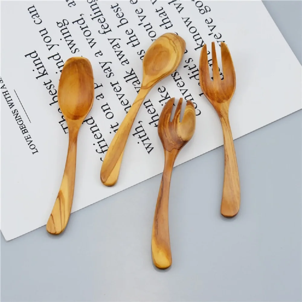 Lucques Olive Wood Flatware - 5 piece set