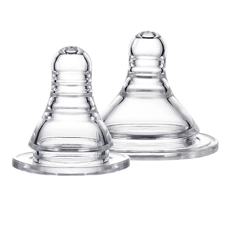 Natural Flexible Soft Silicone Pacifier Nipple Replacement Feeding Milk Bottle