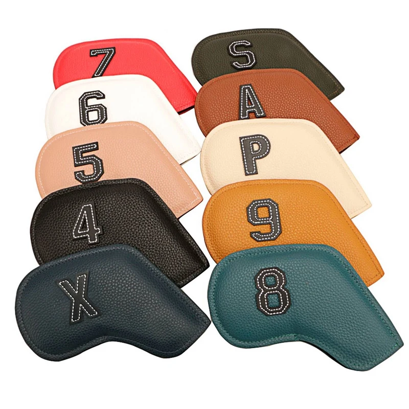 

Golf Iron Head Cover Iron Head Cover Wedge Cover/Golf Club Covers PU Leather Waterproof Number 4/5/6/7/8/9/P/S/A/X