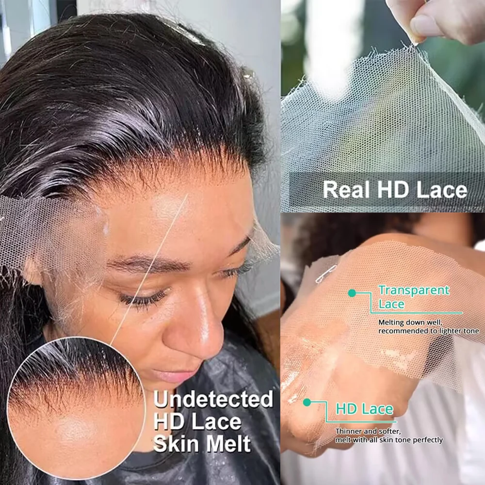 Glueless Wig Malaysian Straight 5x5 HD Lace Closure Glueless Wig Human Hair Ready To Wear Pre Cut Pre plucked human hair wig