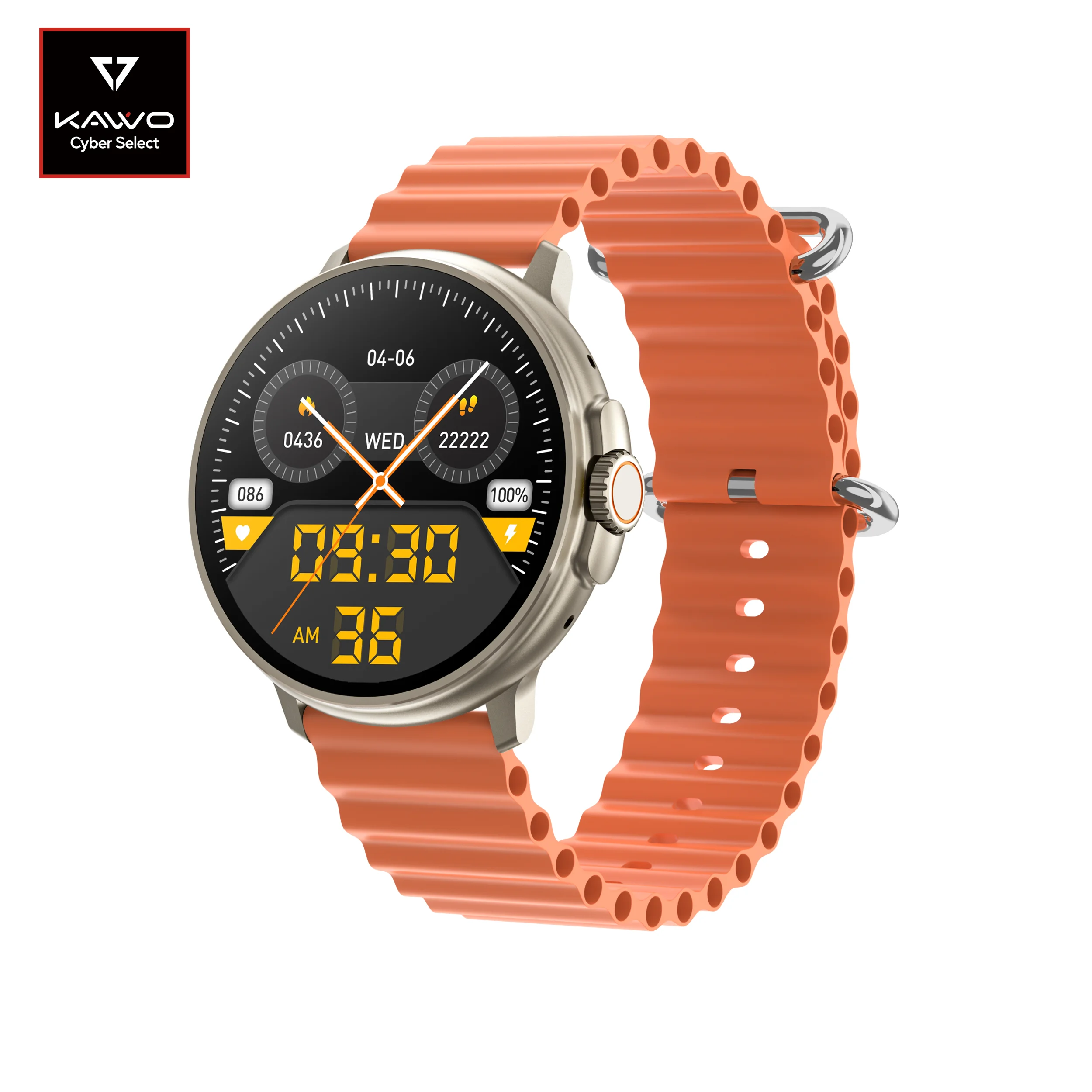 

KAVVO Cyber RA 1 Bluetooth Call Watch IP68 Heart rate Blood Pressure Blood Oxygen monitoring Breathing training