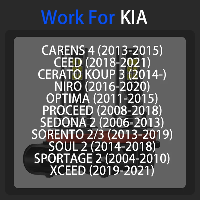 2pcs LED Fog Golden Light H8 H11 For Kia Carens Ceed Cerato Koup - Main Image