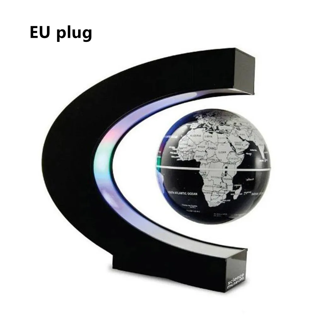 1pc Floating Magnetic Levitation Globe LED World Map Electronic Antigravity LampSchool Teaching Equipment Home Office Decoration 