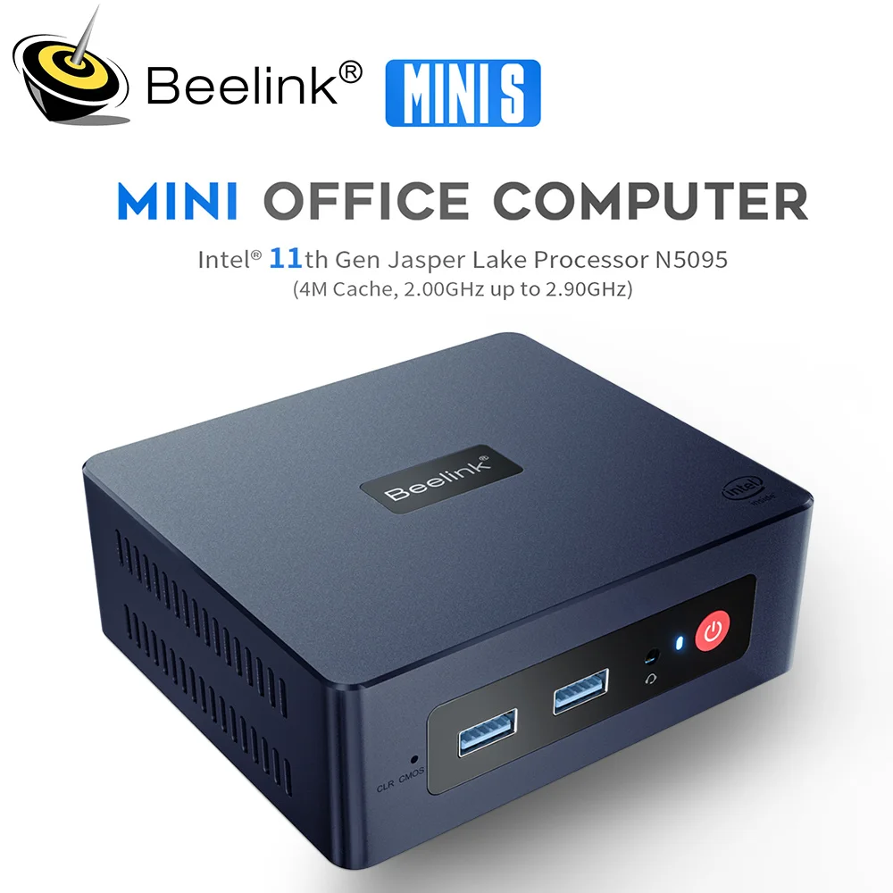 Beelink Mini S Mini PC Intel 11th Gen N5095 8GB/16GB DDR4 128GB/256GB/512GB  SSD Gaming Computer Minipc VS U59 Pro GK MINI J4125