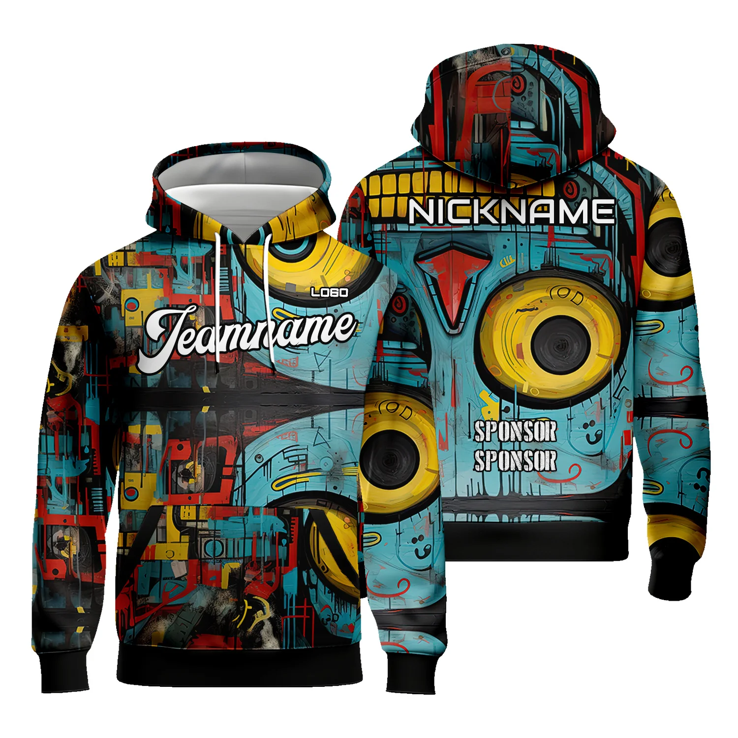 Unisex Novelty Graphic Cartoon Hoodies Sublimation Pullover Sweatshirt Christmas