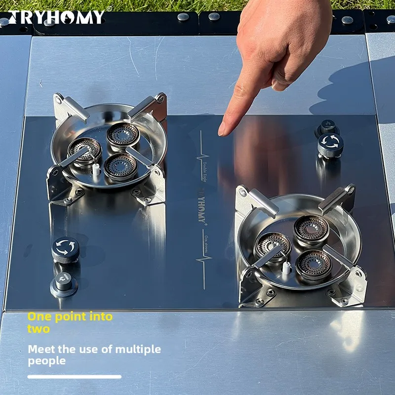 Camping Gas Stove IGT Flat Burner 1 Unit Stove Double Burner 7800W High Power IGT Gas Furance Outdoor Kitchen