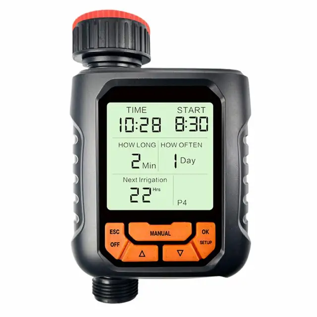 LCD Screen Water Timer Automatic Digital Electronic Watering Clocker Waterproof Garden Irrigation Control Device 6