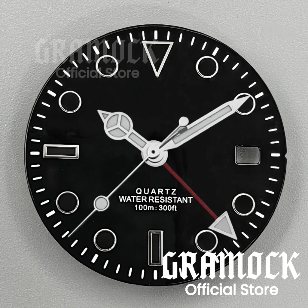 GRAMOCK Men's Vibrant Multi-Color GMT Quartz Watch Dial with Luminous Hands
