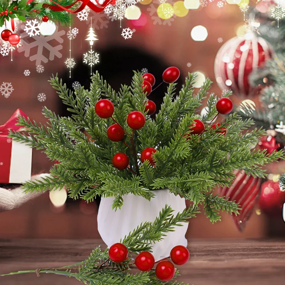 Festive Artificial Pine Needles for DIY Holiday Decorations
