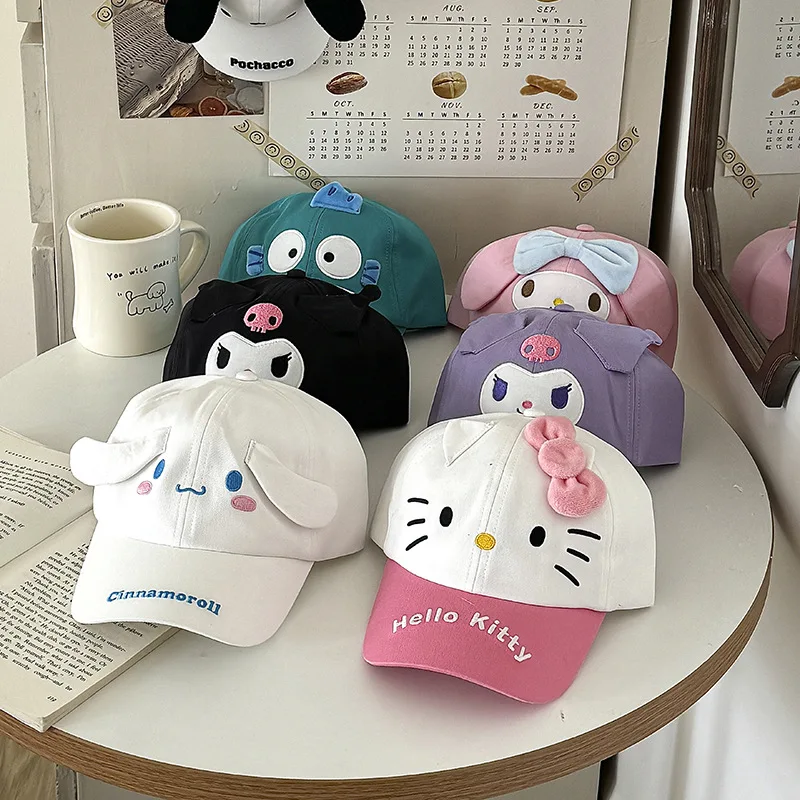

Милая Кепка Sanrio с вышивкой трехмерная Милая мультяшная детская защита от солнца и искусственных элементов