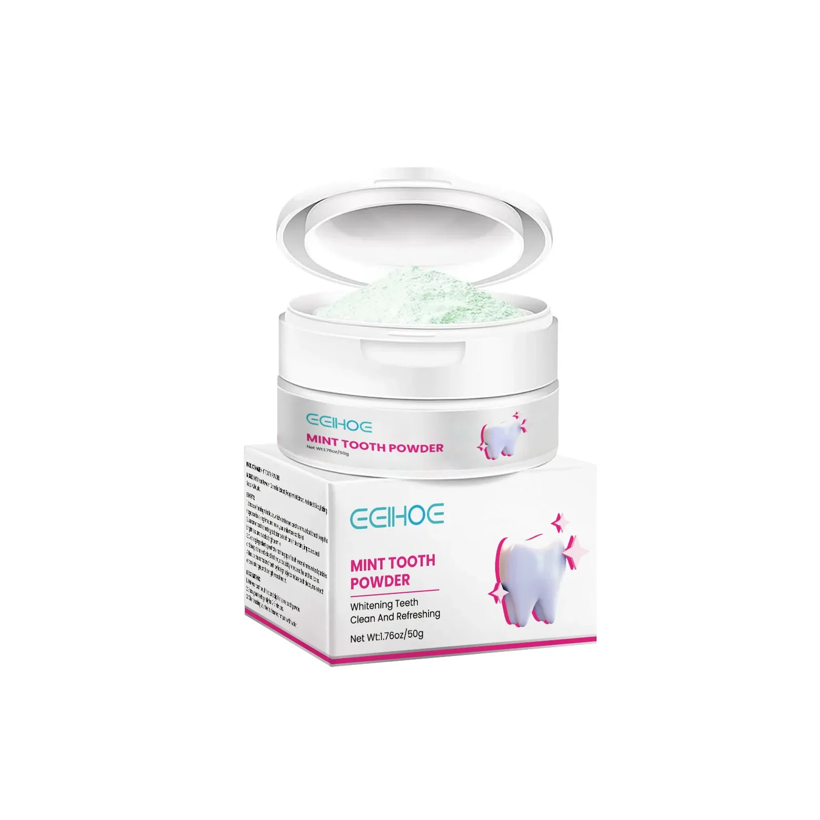 Teeth Whitening Product Teeth Whitening Essence Tooth Powder Teeth Health Product Mint Tooth Whitening Powder Oral Cleaning Yellow Teeth Remove Stain Plaque Fresh Breath Dental Care Hygiene Bleaching Toothpaste