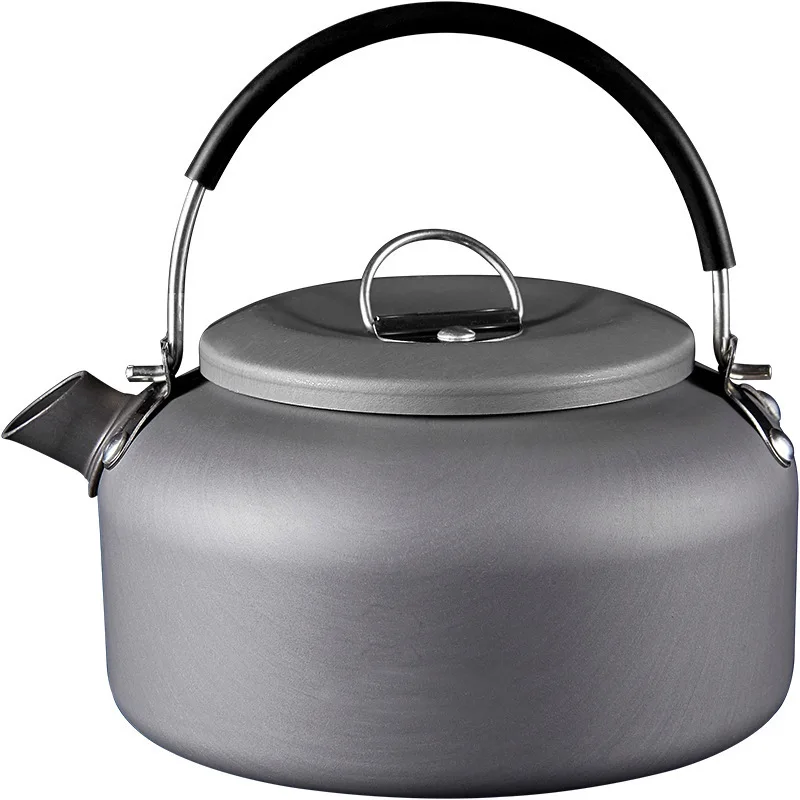 0.8L/1.4L Outdoor Lightweight Aluminum Camping Teapot Kettle Coffee Pot