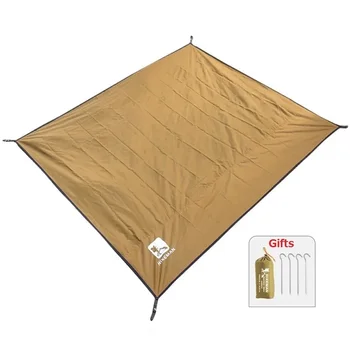 Multi Size Camping Tent Tarp Ultralight Ground Sheet 210D Oxford Waterproof Picnic Mat Canopy Shade Sail Pocket Beach Blanket