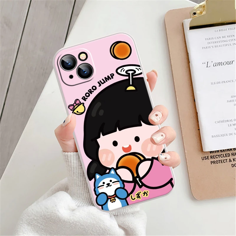 Cute Doraemon Couple Phone Case For iPhone 11 13 Pro MAX XS XR X 12 Mini 7 8 Plus 6S 6 Soft Silicone Shockproof Back Cover Funda iphone 11 Pro Max  case
