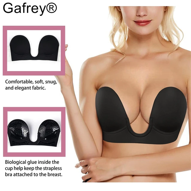 Gafrey-Sujetador adhesivo sin tirantes para mujer, Invisible, adhesivo, Push  up, Espalda descubierta, reutilizable, de silicona, cubre pezones -  AliExpress