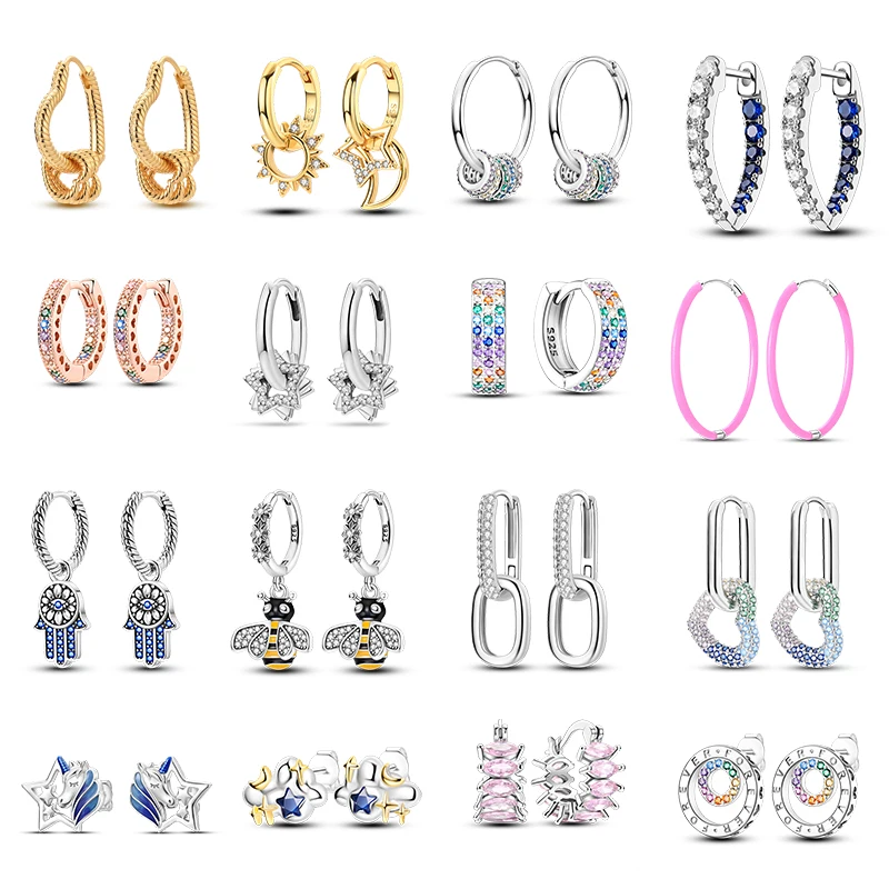 

2023 Hot 925 Silver Women's Earrings Fashion Pendant Mujer Wholesale Party Luxury Sliver Gift Charms Star