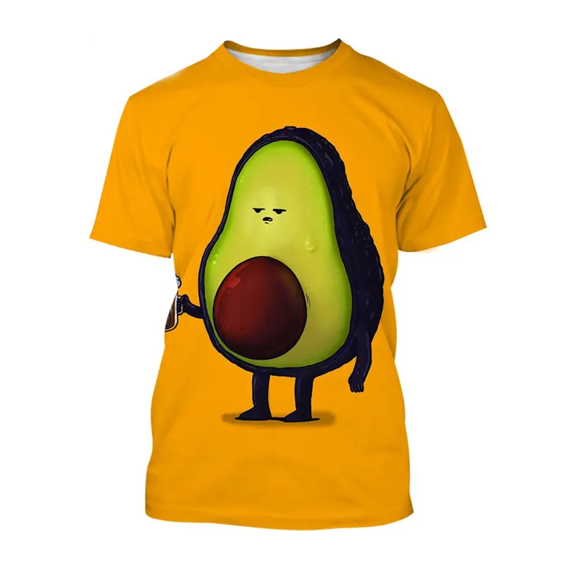 thumbnail image 1 of Camiseta de verano con estampado 3D de aguacate y fruta Vitellaria Paradoxa CFGaertn. Camisetas gráficas para hombre, camisetas divertidas de moda, ropa, 1 of 5