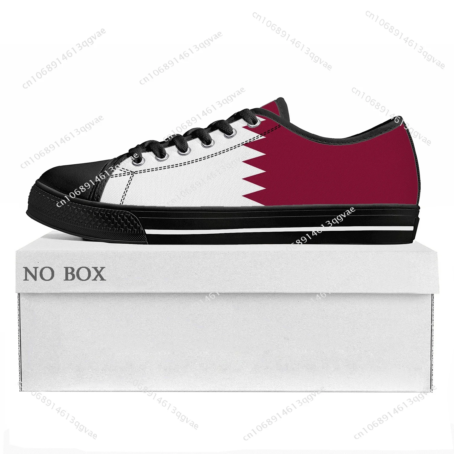 

Qatar Flag Low Top High Quality Sneakers Mens Womens Teenager Canvas Sneaker Qatar Prode Casual Couple Shoes Custom Shoe
