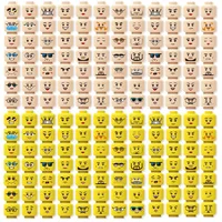 Hot 56pcs/lot Mini Figure Creative Head Faces Laugh Cry Cute Facial Expression Bricks Building Blocks Model Kids Toys Gifts 1