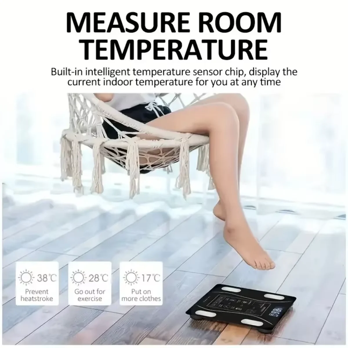 1pc Intelligent Bluetooth electronic weight scale: wireless digital bathroom scale, precise measurement of body fat percentage 4