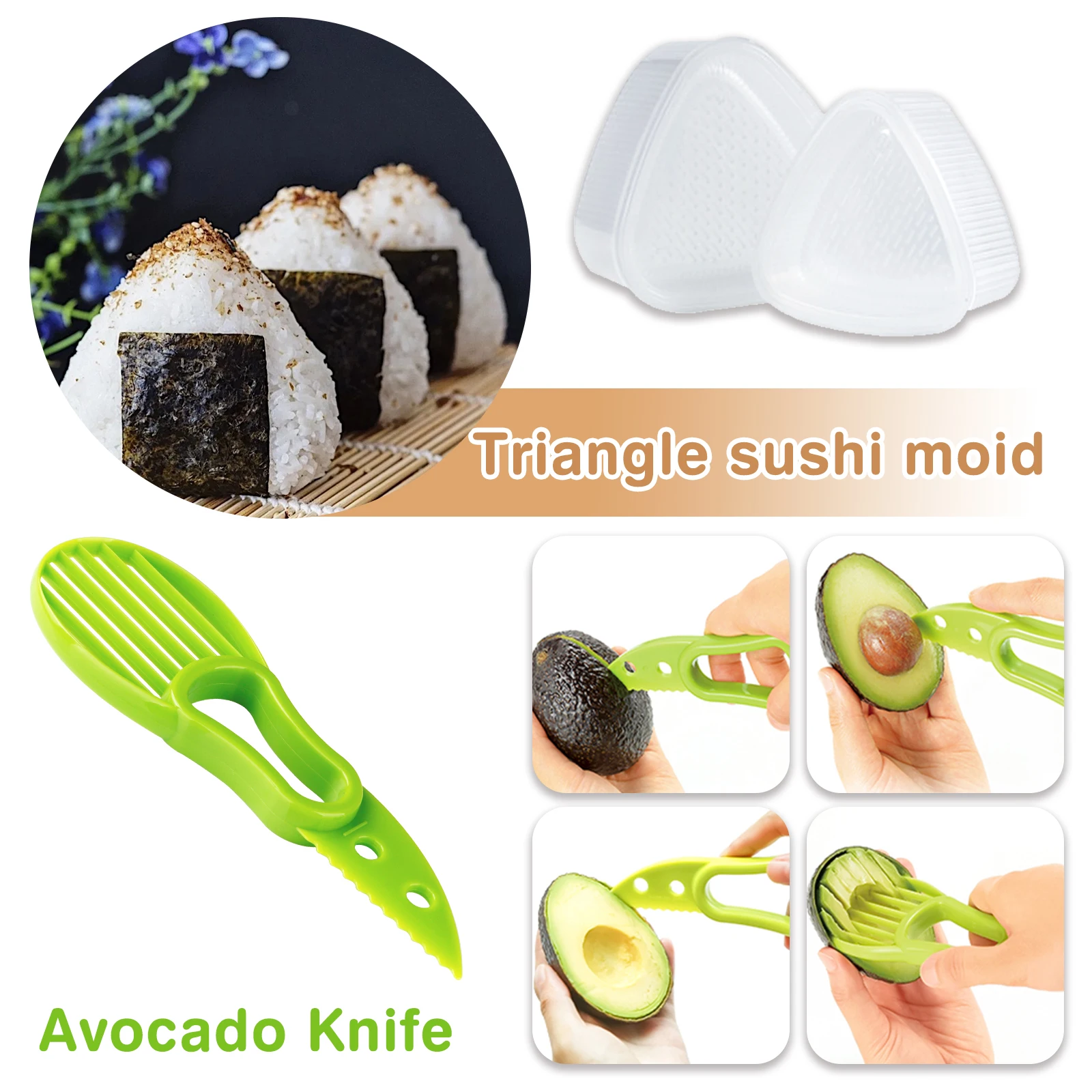 Sushi Making Kit for Beginners - DIY Sushi Maker Kit, Sushi Kit For Home  Includes Sushi Roller, Sushi Bazooka Kit, Avocado Slicer, Sushi Knife,  Sushi