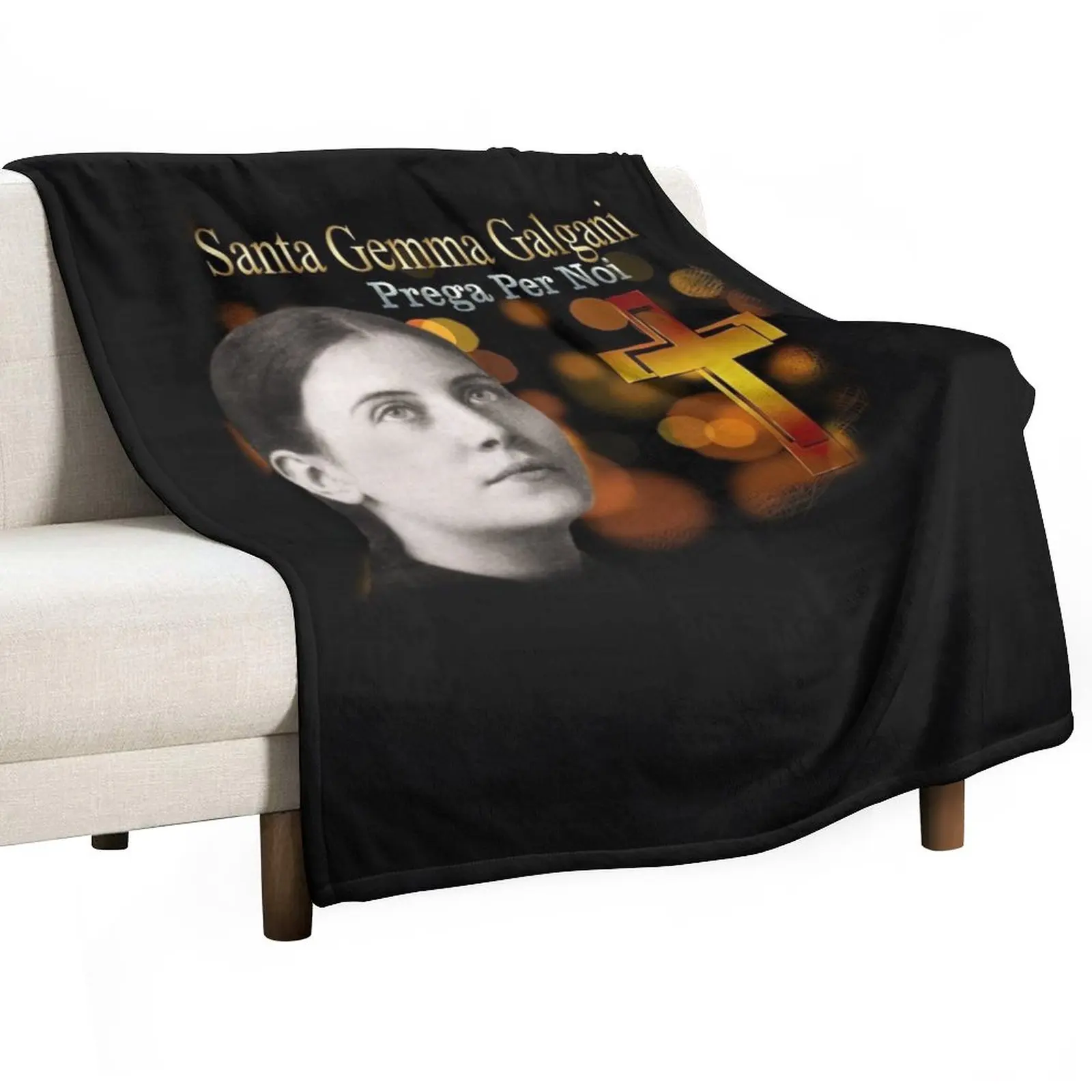 

Saint Gemma Galgani Catholic Saint & Mystice Visions of Guardian Angel Throw Blanket Beautiful Blankets Giant Sofa Blanket