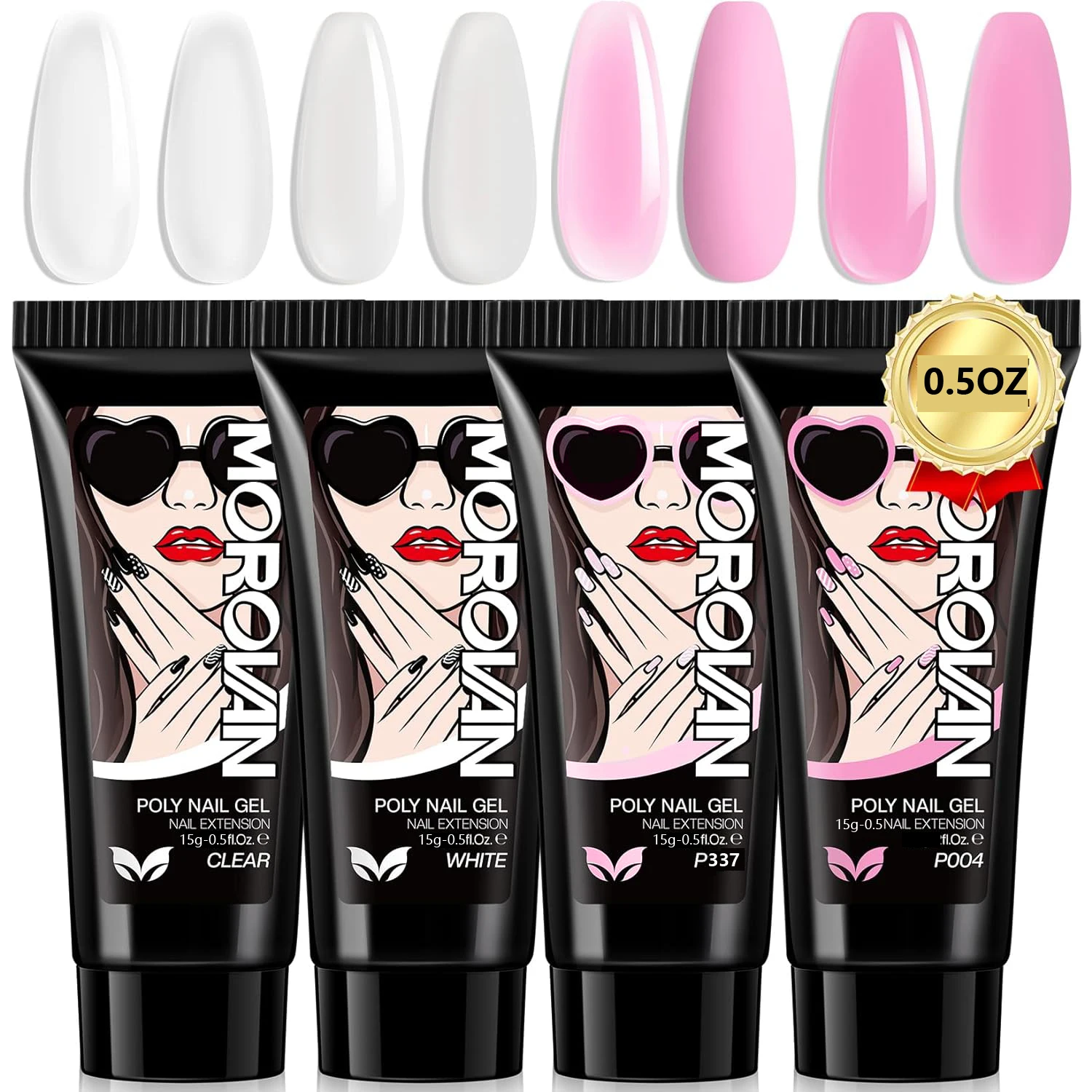 פולי ציפורניים ג 'ל-15 מ "ל פוליי הארכת ג' ל 0.5 עוז פולי ציפורניים ג 'ל סט צבעים עבור למתחילים