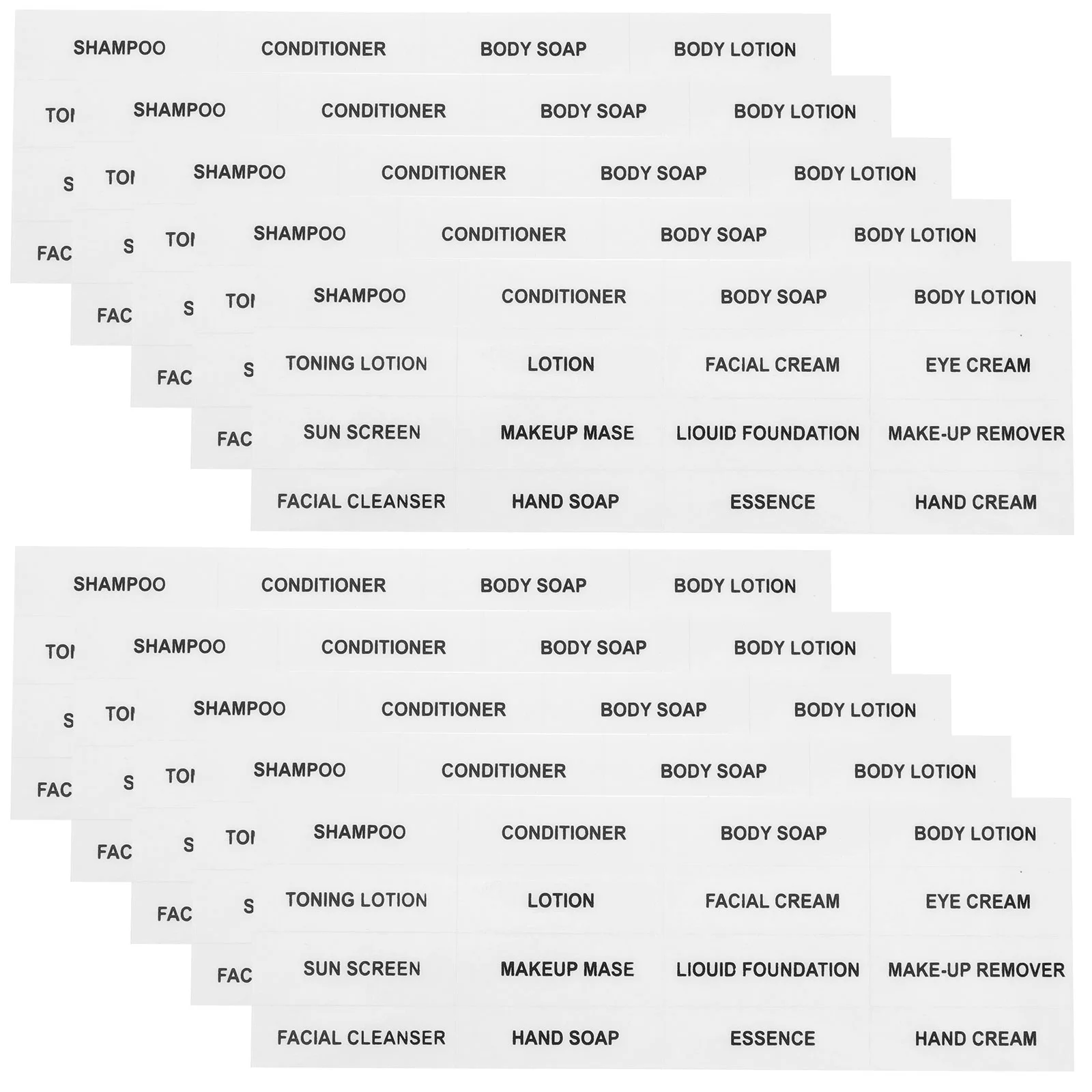

Предварительно печатные минималистичные этикетки для ванной комнаты, дозатор мыла, домашняя организация, инструменты для макияжа, наклейки с этикетками для одеяла